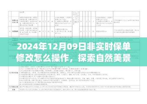 探索自然美景之旅,轻松操作保单修改指南与心灵之旅启程