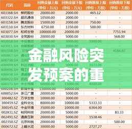 金融风险突发预案的重要性与实施策略解析,保障金融安全的关键措施