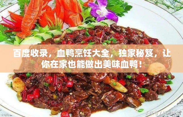 百度收录,血鸭烹饪大全,独家秘笈,让你在家也能做出美味血鸭!