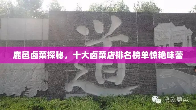 鹿邑卤菜探秘,十大卤菜店排名榜单惊艳味蕾
